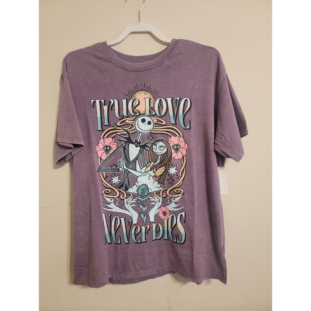 NWT NIGHTMARE BEFORE CHRISTMAS Jack and Sally Tee Tshirt XL 0115